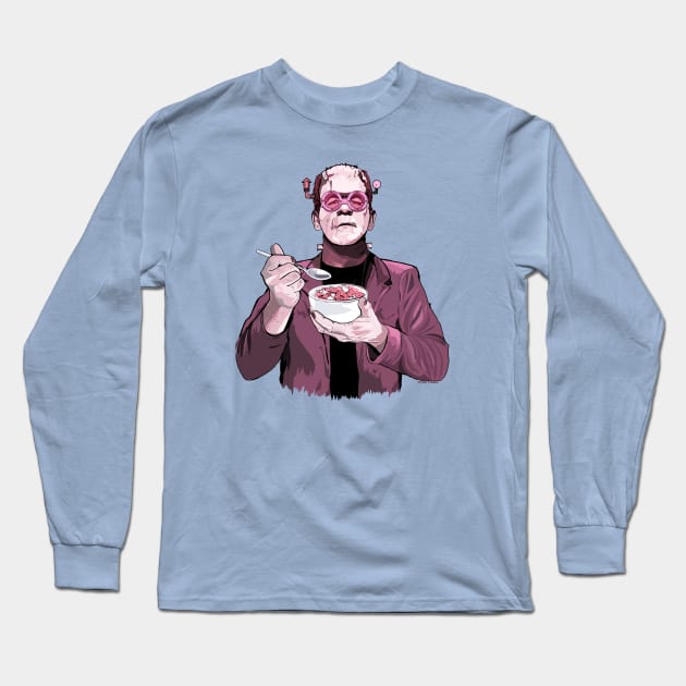 Breakfast Monster Long Sleeve T-Shirt by FanboyMuseum